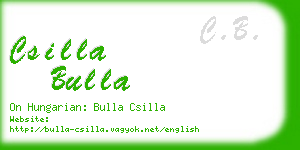 csilla bulla business card